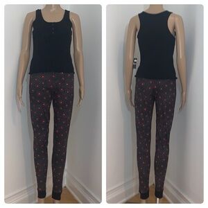 New Essie Women's 2 Piece Tank Top & Jogger Style Pants Pajamas Set PJs Floral